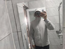 BODACHEL冰丝防晒衣男士户外防紫外线透气轻薄钓鱼防晒服皮肤衣短外套夏 【可拆卸帽】迷洁灰-男透气面料 XL 实拍图