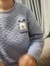 巴布豆儿童保暖内衣套装秋冬加厚纯棉男童秋衣秋裤全棉女童宝宝 男童宝蓝 7633 160cm 参考身高150-160 实拍图