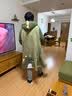 少年情话男士睡袍秋冬季加绒加厚大码青年珊瑚绒长款冬天卡通风家居服套装 144N恐龙 袍+裤 2XL 男150-185斤 实拍图