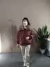 俞兆林（YUZHAOLIN）中年妈妈冬装大毛领羽绒服2026新款棉服加厚棉袄中老年女棉衣外套 DSN-25125-红色【加厚棉服】 L 【建议115-135斤左右】 实拍图