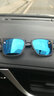 保圣太阳镜男士TR韧性高清偏光太阳镜韩版方框墨镜司机驾驶镜PS5001 D10镜框砂黑/镜片蓝REVO 实拍图