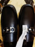 Ferragamo菲拉格慕男士皮鞋商务皮鞋乐福鞋（厚底增高）671792 黑色 7/41码 晒单实拍图