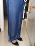 友家坊天丝牛仔裤女阔腿宽松夏季薄款冰丝老年裤子高腰休闲女阔脚牛仔裤 277深蓝色 4XL腰围2尺7 实拍图