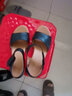 红蜻蜓女鞋夏款舒适简约坡跟女凉鞋舒适妈妈款凉鞋WTK210461 黑色 39 实拍图