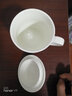 天城一品 陶瓷杯酒店宾馆会议白瓷茶杯办公室盖杯茶杯带盖杯喝水杯子定制 金边杯 实拍图
