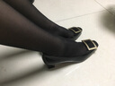 康莉（COMELY）[时装周同款]方扣单鞋女春季粗跟气质漆皮通勤高跟鞋 黑色 38  实拍图