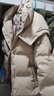 三彩【宋轶同款】冬款短款羽绒服立领白鸭绒面包服保暖外套女 咖啡色 M 实拍图