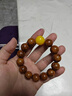 金匠利天 然鸡油黄老蜜蜡单珠佛珠搭配圆珠单颗手串散珠文玩DIY配饰 8mm黄蜜圆珠（2颗通孔 实拍图