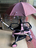 佳若琪双胞胎溜娃神器双人可前后坐轻便携带折叠宝宝小孩婴儿遛娃手推车 粉色带棚可拆座椅折叠铝合金车架 实拍图