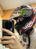 AGV K5S摩托车双镜片头盔机车跑盔男女骑行全盔四季通用安全帽3C TEMPEST/BLACK/RED L（适合58-59头围） 实拍图