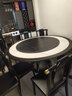 慕语风吟 实木岩板餐桌带转盘新中式大圆桌现代轻奢酒店饭店家用圆形饭桌 1.8米+10椅带转盘 实拍图