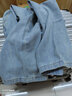 浩术 牛仔裤男秋冬季复古高街宽松直筒抽绳宽松休闲高街潮牌牛仔裤 浅蓝色【单件装】 3XL 【150-165斤】 实拍图