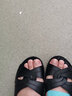 亲情夫人老人凉鞋女夏季新款真皮牛筋底舒适休闲妈妈凉鞋软底露趾皮鞋平底 黑色 39 实拍图