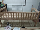 qianmoju实木儿童床拼接床带护栏榉木加宽床男孩女孩单人小床可定制上下铺 三面护栏（原木款） 长168宽88高40（可定制） 实拍图