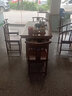 墨森叶 实木茶桌椅组合  新中式茶几茶台套装小户型阳台办公茶道茶艺桌 1.5米宝鼎配1圈4月牙（仿古色） 实拍图