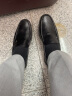 沙驰（SATCHI）男鞋 镂空透气弹软缝线底真皮一脚蹬正装皮鞋 商场同款 黑色 41 晒单实拍图