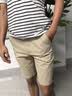 夏冰妮休闲短裤男士夏季棉质潮牌运动五分裤男薄款舒适沙滩裤工装男裤子 卡其色 32 （建议120-135斤） 实拍图