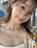 ZXZOV【一克拉莫桑钻】999足银项链女生锁骨链雪花吊坠生日礼物送女友 一克拉莫桑/银色/商家仓/可刻字 实拍图