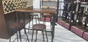 铁喜柱 吧台桌家用简约靠墙实木酒吧桌椅组合咖啡厅奶茶店阳台长条桌子 实木吧椅坐高75CM 圆形坐垫 实拍图