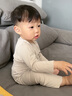 Aengbay昂贝[冰莫®]睡衣婴儿秋衣秋裤套装新生家居服分体宝宝衣服薄款 灰色 73 实拍图