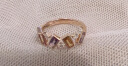 谢瑞麟（TSL）18K金钻石戒指女款彩宝系列黄紫水晶钻戒指环BD047 11号圈口（钻石共4颗，约10分） 晒单实拍图