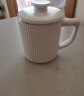 洁雅杰陶瓷马克杯带盖450ml咖啡牛奶早餐杯办公水杯子男女茶杯白色 晒单实拍图