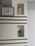 多帝家（DODEKA）日式实木方形挂钟家用客厅卧室大号时尚时钟办公室简约大气石英钟 DOA-19071 实拍图