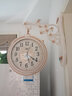 康巴丝（Compas）欧式客厅双面复古钟表现代挂钟田园客厅两面 3064白金色 其他 实拍图