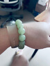 玉菲雅真和田玉手链男玉手链女复古桶珠老型珠单圈珠晴水绿玉器手串 青白色老型珠手链 实拍图