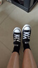 匡威（Converse）童鞋儿童低帮帆布鞋春季男女童全明星新品经典款软底魔术贴帆布鞋 黑色[经典款新版】 偏大选小一码 35 【建议脚长22cm】 实拍图