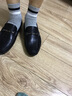 金利来（goldlion）男鞋豆豆鞋春夏季皮鞋男时尚男士皮鞋商务休闲鞋柔软乐福鞋男 黑色（偏大一码） 37 实拍图