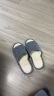 果洛菲（GUOLUOFEI）棉麻拖鞋女夏家居家用布艺亚麻室内情侣四季春秋地板 青灰 42-43 晒单实拍图