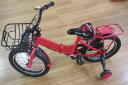 凤凰（Phoenix）儿童自行车宝宝脚踏车儿童折叠自行车4-8岁童车 陆寻 中国红 16寸 实拍图