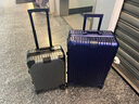 EAZZ【一体铝框｜退换免费】行李箱铝镁合金拉杆箱旅行箱登机密码皮箱 【全铝镁合金金属箱】｜蓝色 26英寸 中长途 开学大容量行李箱 实拍图
