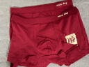 开始绽放（KALL'S BLOOMS）新年红顺- 本命年男士红色内裤男生平角潮流龙年青少年夏季四角裤 三条装（红顺+红发+红乐） XL（建议体重105-125斤） 晒单实拍图