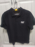 卡特（CAT）短袖polo衫反光印花珠地面料男士翻领短袖t恤新品 黑色 XL 实拍图