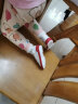 月星童鞋 日本进口幼儿园室内鞋 四季儿童帆布鞋男童小白鞋女孩居家鞋 红色 内长15cm 适合脚长14.5cm 实拍图