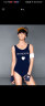 范德安（BALNEAIRE）女士高端小红心系列防晒度假连体泳衣女遮肚显瘦U型美背夏黑色 M 实拍图