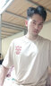 MUSCLEDOG 肌肉狗丛野玫瑰潮牌印花大码宽松半袖健身训练衣服运动短袖T恤男 卡其色 S 实拍图