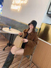 拉夏贝尔（La Chapelle）毛呢短外套女装2026年春秋新款韩版宽松时尚小个子外套风衣上衣女 卡其色 M 实拍图