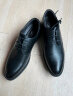 卡帝乐鳄鱼（CARTELO）软牛皮男士皮鞋商务正装鞋男耐磨透气皮鞋男9696 黑色加棉款 38 实拍图