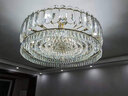 伦西亚（LUNXIYA）轻奢水晶吊灯客厅灯后现代简约圆形餐厅卧室灯全屋灯具中山灯饰 透明K9水晶直径100cm+三色LED 实拍图