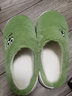 安尚芬棉拖鞋女士秋冬季新款室内家居月子鞋厚底防滑保暖加绒棉鞋 绿色【大眼仔】 38-39 适合37-38 实拍图