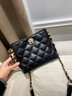 viney斜挎包包女包轻奢腋下包牛皮链条包生日礼物送女友老婆 【黑色】实用高级感小众单肩小包 实拍图
