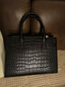 皮尔保罗（PIERPOLO）女士手提包包2025新款女包头层牛皮大容量斜挎包生日礼物送妈妈 时尚黑（头层牛皮） 实拍图