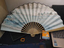 王星记扇子玉骨手绘宣纸折扇男士玉竹扇子中国风9寸杭州礼品工艺扇汉服 玉骨手绘-断桥残雪 9寸 实拍图