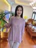 缇米媗母亲节妈妈夏套装七分袖t恤衬衫洋气绣花宽松中老年女大码两件套 粉色套装（上衣+黑色裤子）2151 L建议穿110斤以内 实拍图
