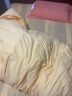 富安娜纯棉四件套 100%全棉床品套件纯色简约单双人床单被套203*229cm橙 实拍图