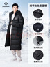 准者长款羽绒服男女情侣款春季新品鸭绒保暖防风加厚运动连帽外套 纯正黑 M (170) 实拍图