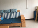 丽巢 沙发 实木沙发组合中式客厅家具实木转角布艺沙发多功能沙发20 四人+贵妃+茶几+电视柜 实拍图